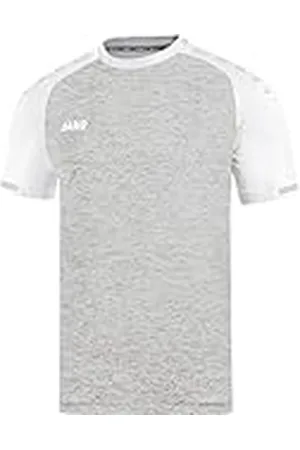 Jako Prestige KA Camiseta, Hombre, Gris Plateado Jaspeado/Blanco, Medium