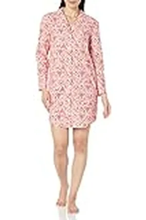 Amazon Camisón de franela con cuello solapa (disponible en tallas grandes) Mujer, , 6XL Grande
