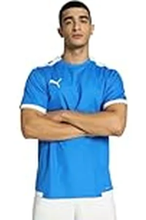 PUMA Hombre Shirt, Electric Blue Lemonade- White, XL