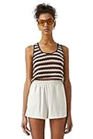 Koton Camiseta de Tirantes con Detalle a Rayas Anchos, , L para Mujer