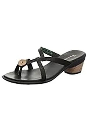 Think! ZAZA chromfrei gegerbte nachhaltige, Chanclas Mujer, 10 Negro, 41 EU