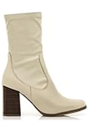 MTNG Botines de tacón Mujer Botines de tacón Porto 59871 Mujer | De Piel, con Interior Piel, caña Alta y Punta Cuadrada | Botines de tacón Casual | Cierre con Cremallera | 58652 |