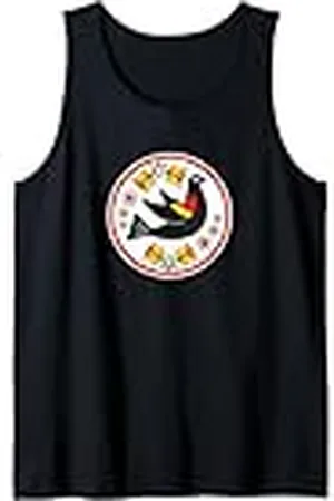 Hip Pennsylvania Dutch - Señal hexagonal de pájaro negro con alas rojas Camiseta sin Mangas