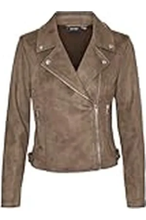VERO MODA Vmjose Short Faux Suede Jacket Noos Chaqueta, marrón, XS Mujeres