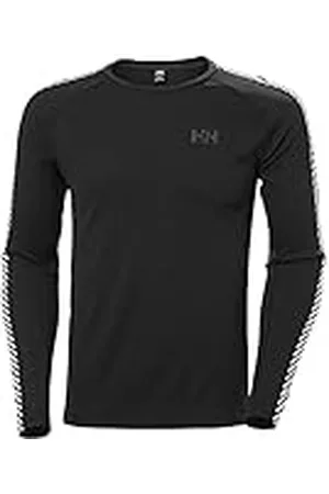 Helly Hansen Lifa Active Stripe Crew, Camisa Hombre, (Black), M