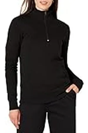 Amazon Top de Felpa de Manga Larga y Cremallera de un Cuarto (Disponible en Tallas Grandes) Mujer, , XS