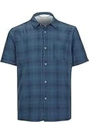 Killtec Hombre Camisa Funcional KOS 98 MN WVN SHRT, Stahlblau, 5XL, 38009-000