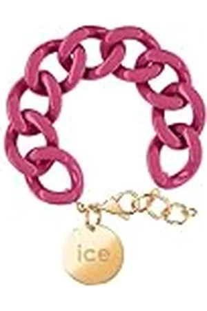Ice-Watch ICE Jewellery, Chain bracelet, Orchid Gold, Pulsera de malla rosa XL para mujer con medalla de oro (020928)