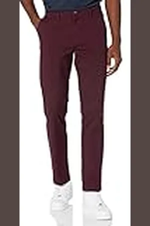 Amazon Pantalón Chino elástico de Corte Recto y Estilo Informal Hombre, , 34W / 32L