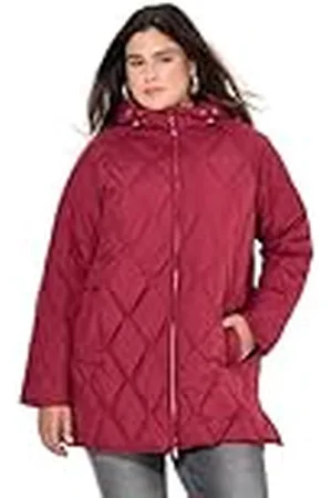 Ulla Popken Hyprar Long-steppjacke, Wasserabweisend, 2-Wege-Zipper Chaqueta Acolchada, , 50-52 Mujeres