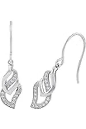 Amor Pendientes de de ley 925 para mujer, con sintetizador de circonitas cúbicas, 2,1 cm, , se entregan en caja de regalo