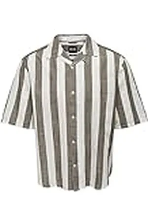 Only & Sons ONSTES RLX CTN Slub Stripe SS Shirt Noos, Camisa Hombre,