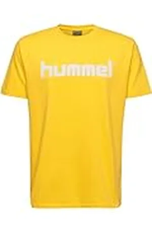 Hummel HMLGO Kids Cotton Logo T-Shirt S/S Camiseta para Niños, Unisex T-Shirts, Unisex niños, Amarillo, 176