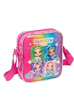 Safta RAINBOW HIGH SHINE - Bandolera Pequeña, Bandolera Infantil, Bolso Niño, Ideal para Niños de 5 a 14 Años, Cómoda y Versátil, Calidad y Resistencia, 16x4x18 cm