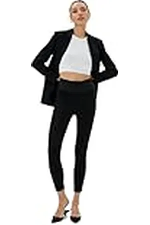 Koton Viscose Mix Ribbed Waist Detail Leggings, , L De Las Mujeres
