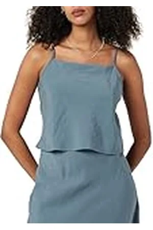THE DROP Helia Relaxed Cropped Tank Top Camiseta sin Mangas, Tiempo tormentoso, M