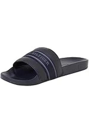 Tommy Hilfiger Chanclas Mujer Poolslide With Webbing elegante, Azul (Space Blue), 36