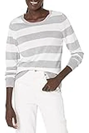 Amazon Jersey de Cuello Caja Ligero de Manga Larga (Disponible en Tallas Grandes) Mujer, , S