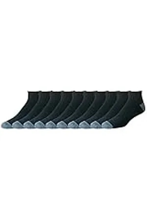 Amazon Calcetines tobilleros de algodón: cómodos, duraderos, semiacolchados Hombre, 10 Pares, , 47.5-49