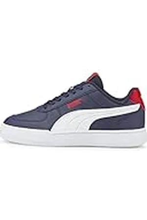 PUMA Caven Jr, Zapatillas, Multicolor (Peacoat White-High Risk Red), 37.5 EU
