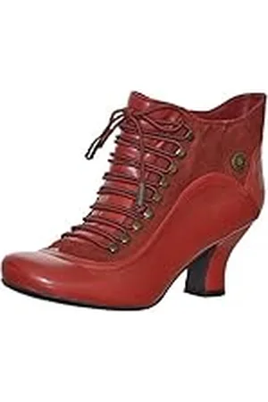 Hush Puppies Vivianna - Botines de caña alta con tacón para mujer, Rojo (Red/Multi), 42