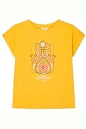Springfield SPRINGFILED Camiseta Estampado Lace Bolitas, Camiseta Mujer, yellow, XS