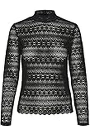 VERO MODA Vmzoe LS Lace High Neck Top Jrs Noos Camiseta de Manga Larga, , S Mujeres