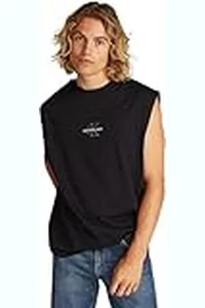 Calvin Klein Camiseta de tirantes Hombre Monologo Sleeveless Tee Relaxed Fit, Negro (Ck Black), M