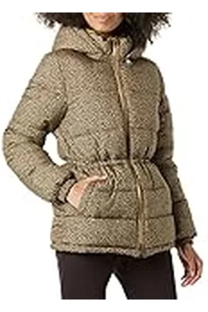 Amazon Chaqueta de Invierno Acolchada y Resistente con Capucha y Cintura Ajustable Mujer, , S