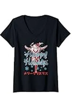 Naruto Mujer Shippuden Happy Holidays Christmas Anime Camiseta Cuello V