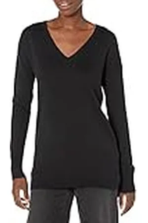 Amazon Jersey Tipo Túnica Ligero de Manga Larga y Cuello en Pico (Disponible en Tallas Grandes) Mujer, , L