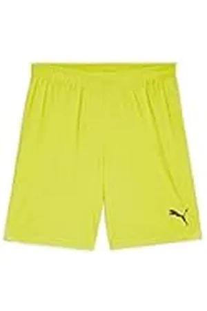 PUMA TeamGOAL Shorts, Pantalones Cortos de Punto Adultos Unisex, Fluro Yellow PES- Black, 705752