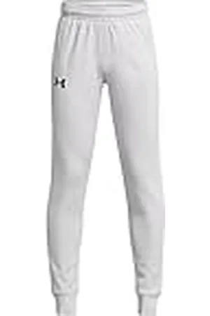 Under Armour UA Armour Fleece Joggers Pantalones de deporte para niños, cálidos y cómodos pantalones para niño para el invierno, color gris halo/negro