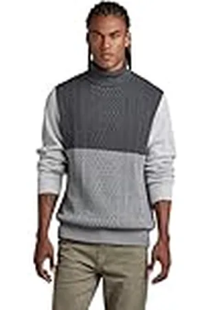 G-Star Para Hombre Jersey Cable Color Block Loose Turtle Knit, , M