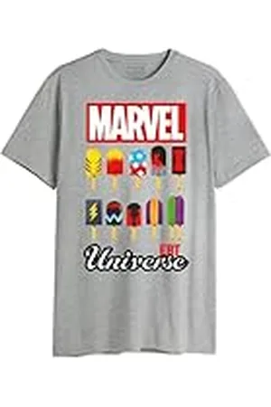 Marvel Memarcots288 Camiseta, Gris Melange, 3XL para Hombre