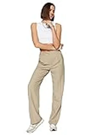 Trendyol Woman High Waist Straight Leg Fitted Trousers Pantalones, , 62 para Mujer