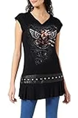 Spiral Steam Punk Ripped - Minivestido con Tachuelas en la Cintura - - S