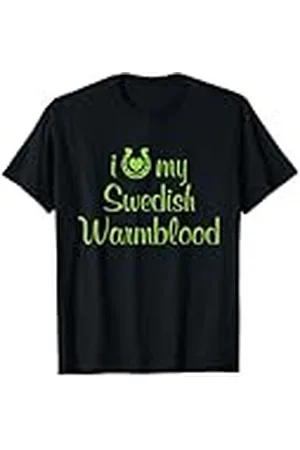 Hip Entrenador de espectáculos ecuestres «I Love My Swedish Warmblood Horse» Camiseta