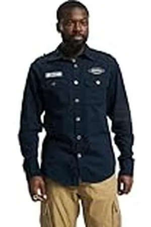 Brandit Luis Vintage Shirt Long Sleeve, color: navy, size: S
