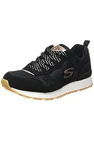 Skechers RETROSPECT THE BESTEST, sneakers,sports shoes para Niñas, Black Suede/Mesh Trim, 30 EU