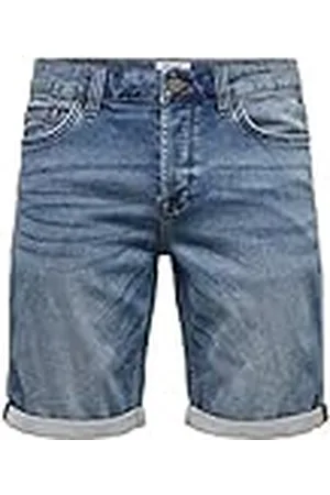 Only & Sons Onsply Jog Blue Shorts Pk 8584 Dnm Noos, Pantalones cortos de jean para Hombre, ., M