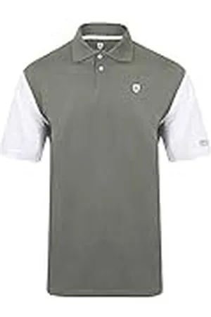 Island Green Golf IGTS1646 - Polo de algodón para Hombre, Manga de Contraste, Color carbón, 2XL