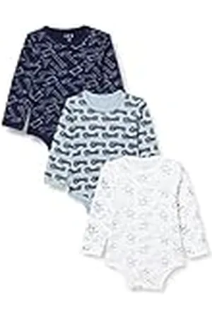 CARE LABEL Bodies de Manga Larga Unisex Bebés, Pack de 3, Royal Blue (750), 9-12 Meses