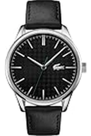 Lacoste Reloj Analógico de Cuarzo para Hombre Colección Vienna con Correa de Cuero Negra - 2011047