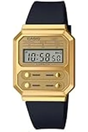 Casio Reloj Cuarzo Unisex 40.70mm con dial Digital Oro y Correa de Plastic/Resin Strap A100WEFG-9AEF