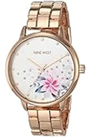 Nine West Reloj de Pulsera con Detalles de Cristal para Mujer