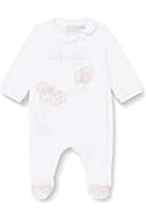 chicco Tutina Apertura Davanti In Ciniglia A Manica Lunga Pijama para bebé y niño, Color Blanco, 0 Meses para Bebés