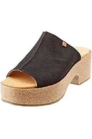 El Naturalista ARBEQUINA, Sandalia con talón Mujer, Black, 42 EU