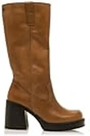 MTNG Botas de tacón Mujer Botas de tacón New Oasis 59799 Mujer | De Piel, con Interior Piel, caña Alta y Punta Redonda | Botas de tacón Casual | Cierre con Cremallera | 58631 |