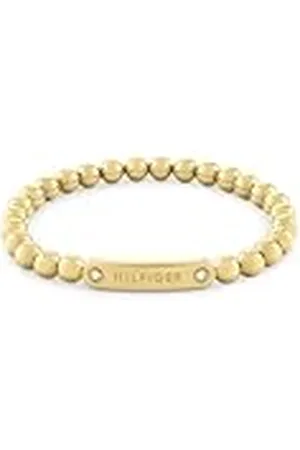 Tommy Hilfiger Jewelry Pulsera con cuentas para Mujer Colección de Acero inoxidable, amarillo o rosado